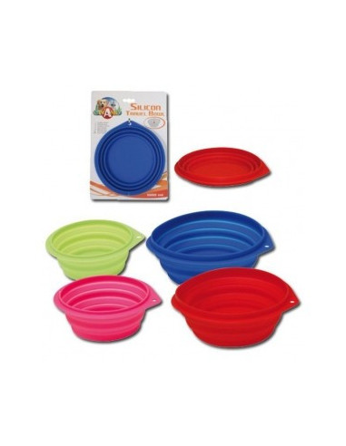Bowl silicona plegable para viajar con mascota