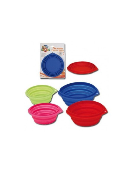 Bowl silicona plegable para viajar con mascota