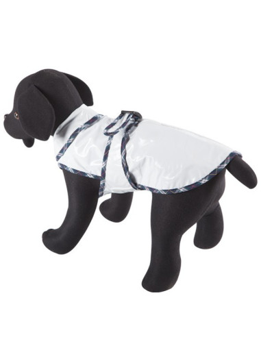 Impermeable blanco para perros