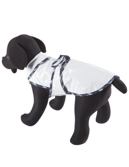 Impermeable blanco para perros