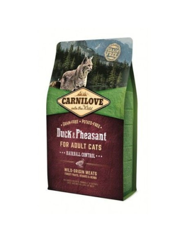 Carnilove Gatos Pato y Faisan Hairball Control