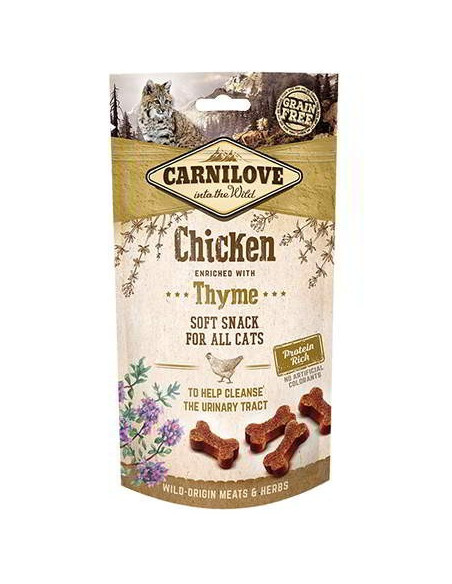 Snack Carnilove Semihúmedo Pollo con Tomillo gato