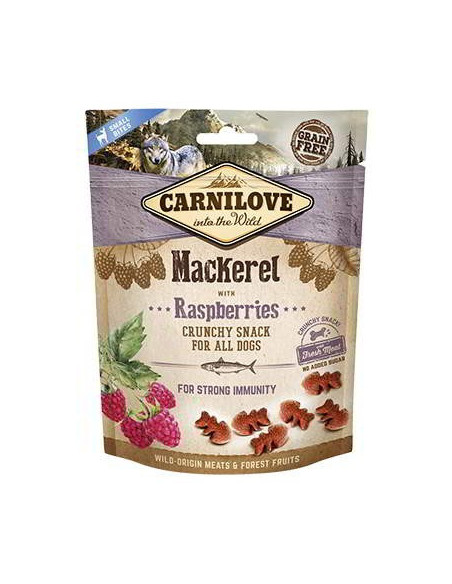 Snack Carnilove Crujiente Caballa y Frambuesas perros