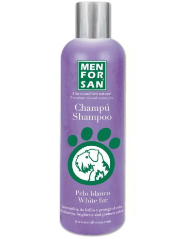 Champú pelo blanco perros Menforsan