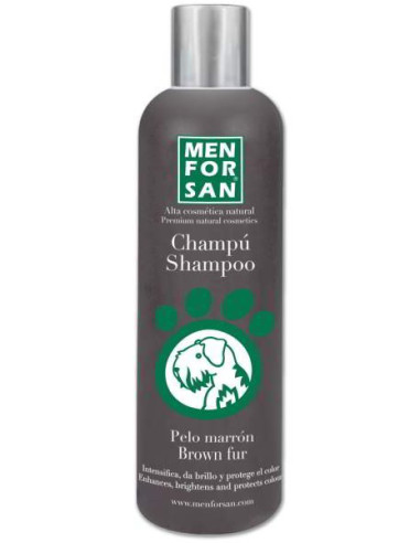 Champú pelo marrón perros Menforsan