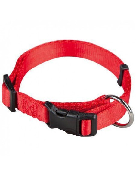 Collar Nylon Ajustable Rojo para perros