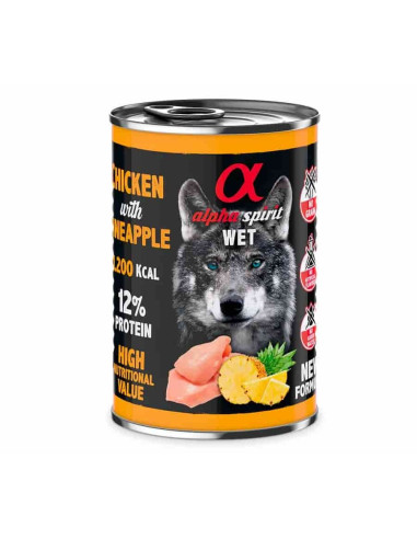 Lata Alpha Spirit Pollo con piña