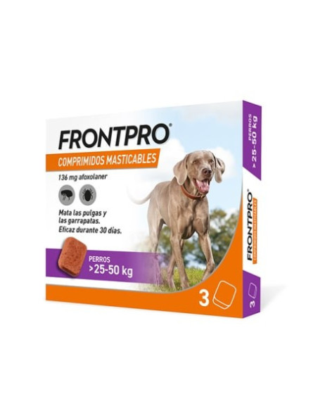 Frontpro comprimidos masticables 25 a 50 kg