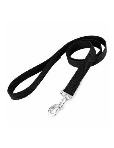 Correa Nylon Liso Negro para perros