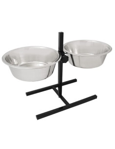 Set bowls-comedero altura regulable 