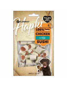 Sushi de pescado con pollo para perros