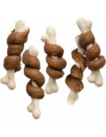 Huesos de calcio envueltos en conejo