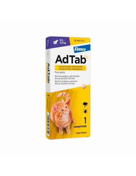 Adtab comprimido masticable antiparasitario 0,5-2 kg