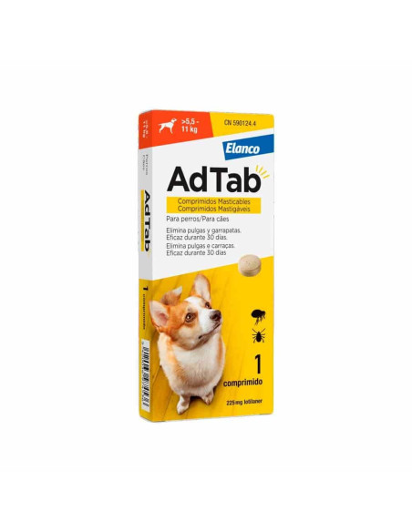 Adtab comprimido masticable antiparasitario 5,5-11 kg