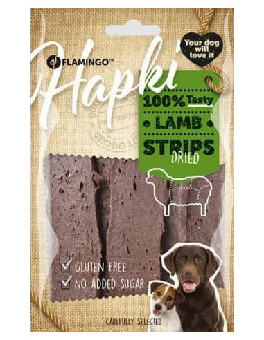 Tiras carne de cordero para perros