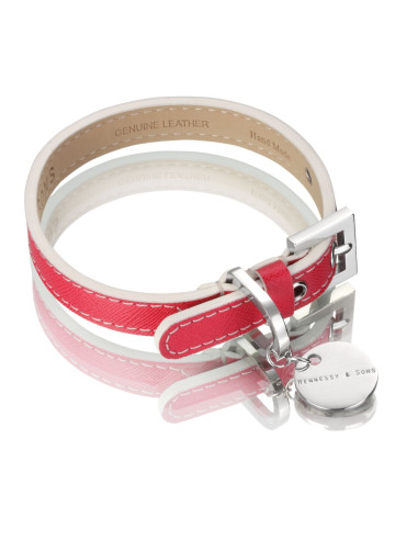 Collar Oxford Saffiano Fucsia