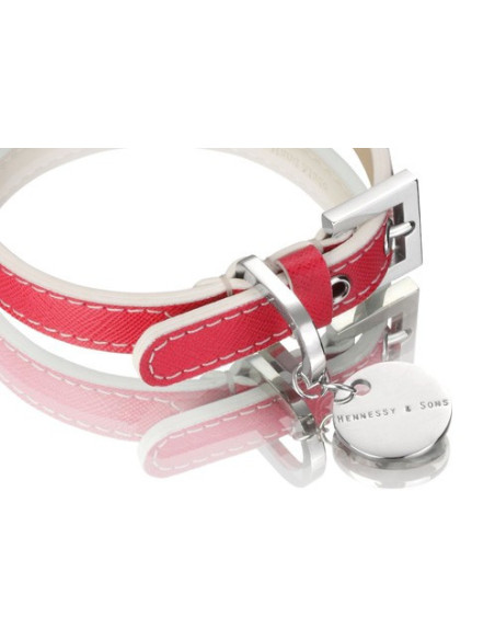 Collar Oxford Saffiano Fucsia