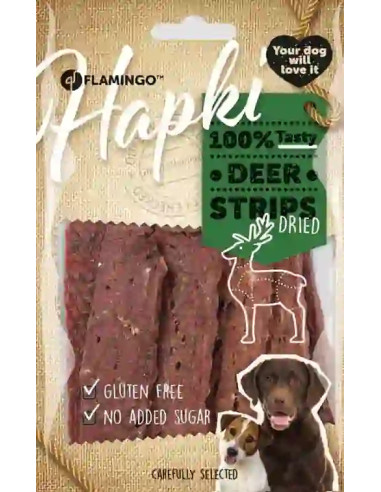 Tiras carne de ciervo para perros