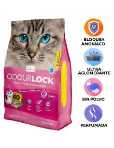 Arena Ultra Aglomerante Odourlock Talco Bebe