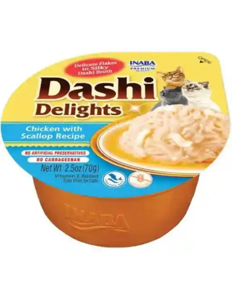 Dashi Delights Pollo con vieira para gatos