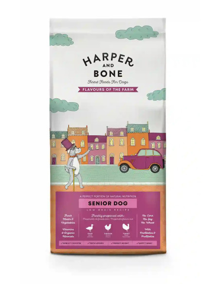 Harper and Bone Senior Dog Pollo Flavours Farm