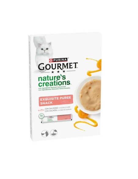 Gourmet Nature’s Creations Puré Snack Líquido para Gatos con Salmón y Zanahoria