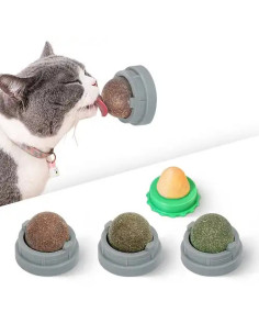 Juguete Adhesivo con Bolas de Catnip para Gatos