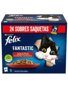 Purina Felix Fantastic Carne en Gelatina para gatos