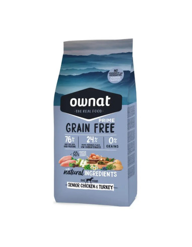 Ownat Prime Grain Free Senior Pollo y Pavo