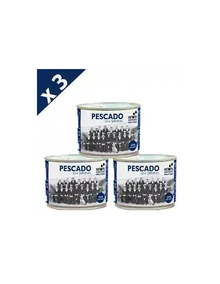 Retorn pescado con patatas comida natural para perros