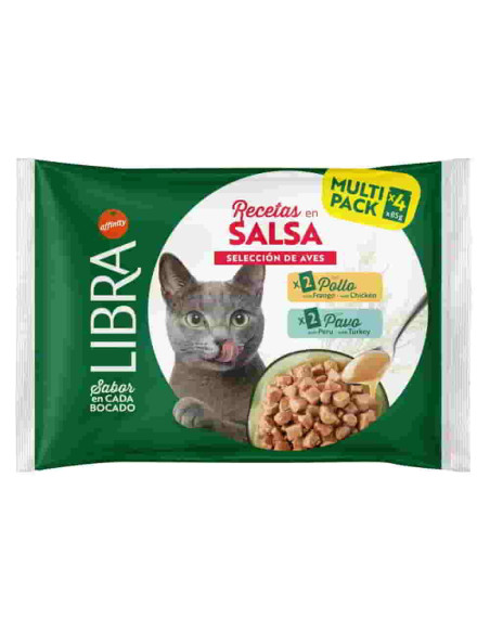 Multipack Libra Pollo y Pavo Salsa para gatos