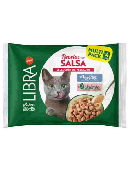 Multipack Libra Salmon y Atún Salsa para gatos