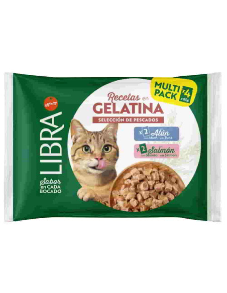 Multipack Libra Salmon y Atún Gelatina para gatos